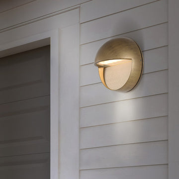 Orbe 6.25" Outdoor Metal/Glass Integrated LED Wall Sconce
